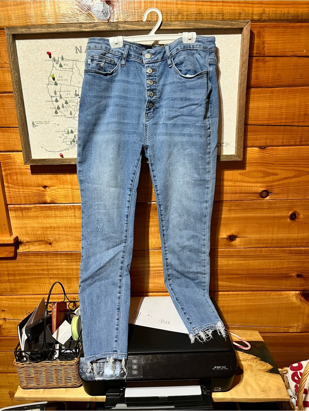 Judy Blue Light Blue High-Rise Button-Fly Cropped Jeans